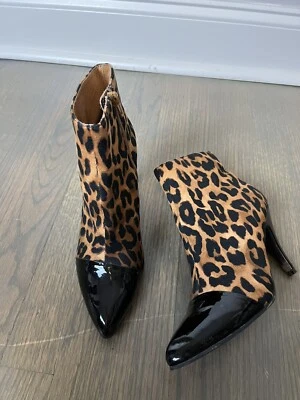 Botines Jeffrey Campbell Leopardo 8 Patente Puntera Cierre Cremallera Ibiza Foto 1 de 4