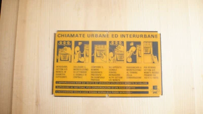 Placca telefono gettoni SIP G+M cm 13 x 21 - Immagine 1 di 2