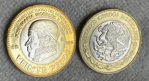 MÉXICO 2015 JOSE MA MORELOS   BIMETAL ESCASA desde Miami fl 1PC - Picture 1 of 3