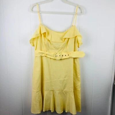 BCBGeneration Womens Belted Ruffle Mini Dress Size 12 Foto 1 de 4