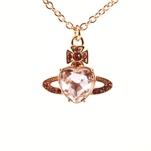 Vivienne Westwood Rose Gold Ariella Pendant Necklace Heart Crystal Orb Gift Box - Picture 1 of 12