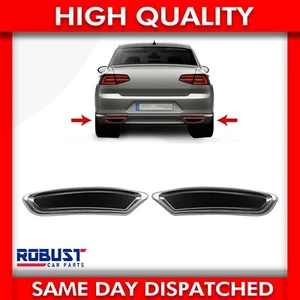 2 PIEZAS PARA VW PASSAT B8 MARCO DEFLECTOR DE ESCAPE CROMADO ACERO INOXIDABLE (2014-2018) - Imagen 1 de 13