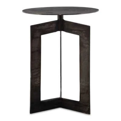 Mesa de acento de aluminio fundido Deltoid 24" Uttermost 22995 Foto 1 de 4