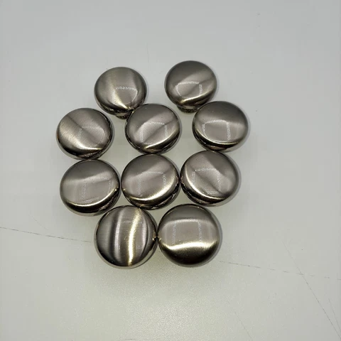 10 Cabinet Pulls Drawer Knobs Round silver Heavy Chrome Finish Cover