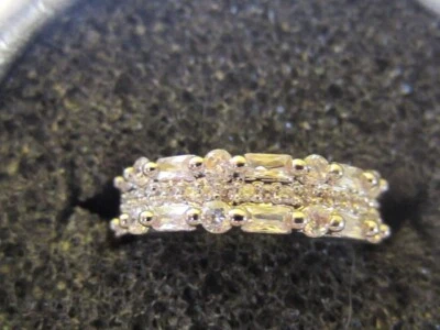 Anello placcato argento e strass misura 11 - Immagine 1 di 3