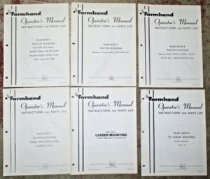 SIX! Farmhand Loader Mounting Operators & Parts Manuals MF MF 30 - Super 90 33 - Picture 1 of 4