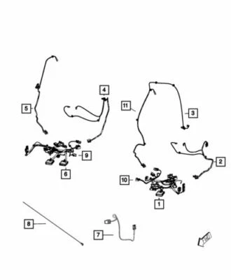 Arnés de cableado de asiento eléctrico genuino Mopar 2014 Jeep Grand Cherokee 68217672AA Foto 1 de 3