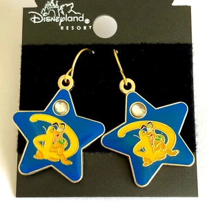 Vintage Disney Pluto Earrings Fab 5 Dog Disneyana Signed Charm Gold Plated - Picture 1 of 7
