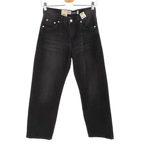 Levis Boys 14 Regular Stay Loose Dark Gray Black Wash Denim Jeans All Cotton NEW - Picture 1 of 10