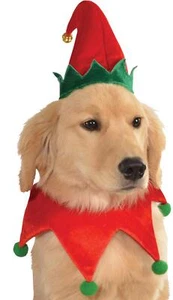 Rubies Costume Christmas Collection Pet Costume M-L Elf Hat with Bell - Picture 1 of 5