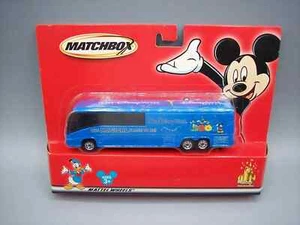 “MATCHBOX” CONVOY **WALT DISNEY WORLD** BLUE 2003 MCI COACH TOUR BUS CARDED - Picture 1 of 4