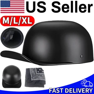 Baseball Style Cap Retro Motorcycle Helmet Unisex-Adult - DOT Approved - Foto 1 di 20