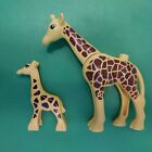 LEGO DUPLO SET OF 2 GIRAFFES- ZOO ANIMAL FIGURES- 5" and 3" TALL- SEE PHOTOS