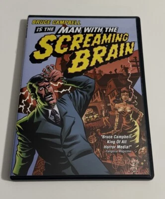 Man With The Screaming Brain (DVD, 2004) Horror Bruce Campbell B Movie  Foto 1 de 4