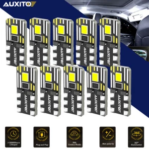 10x/set Car/Auto Interior LED Light Bulb WHITE Warm 194 T10 168 Map Dome Trunk - Picture 1 of 9