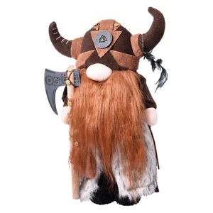 Viking Warrior Gnome Doll Ornaments Figure Faceless Man Elf Toys Decoration - Picture 1 of 12