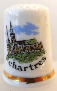 DE A COUDRE DE COLLECTION THIMBLE PORCELAINE CHARTRES - Imagen 1 de 1