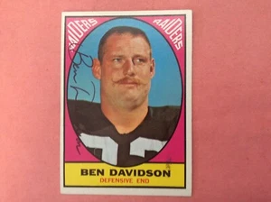 1967 Topps #116 Oakland Raiders Ben Davidson Autograph. - Picture 1 of 2