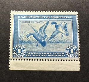 WTDstamps - #RW1 1934 - US Federal Duck Stamp - Mint OG NH - Picture 1 of 2