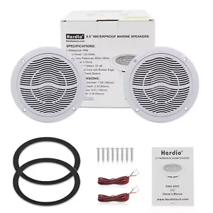 Herdio 6.5"Marine Decke Stereo Lautsprecher 2-Wege wasserdichtes Boot Badezimmer - Bild 1 von 12