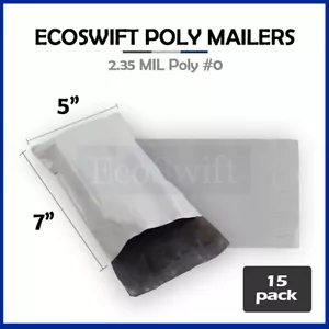 15 buste spedizioni 5 x 7 ECOSWIFT BIANCHE POLI BUSTE AUTOSIGILLANTI 2,35MIL - Foto 1 di 4