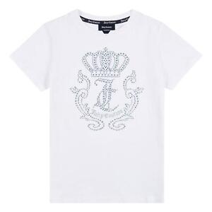 Juicy Couture Youths Diamante Crown T-Shirt (White)