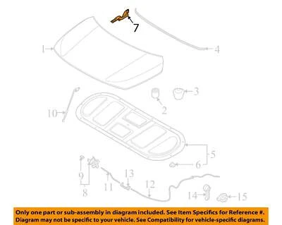 KIA OEM 21-25 Seltos Capucha Componentes-Bisagra 66910Q5000 Foto 1 de 2