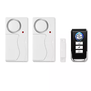 2 Sensore Magnetico Ingresso Rilevatore Aperto Sicurezza Interno con 1 Telecomando US - Foto 1 di 12