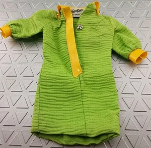 Vintage 1968 Barbie Doll Snap Dash Green Dress #1824 - Picture 1 of 4