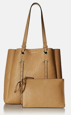 Calvin Klein Large TOTE Cashew Tan Shoulder Bag with Pochette - Image 1 of 4