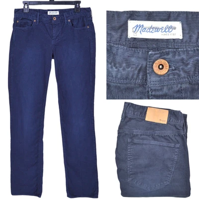 Pantalones chinos de pana Madewell Jeans para mujer talla 30* azul marino riel pierna recta Foto 1 de 4