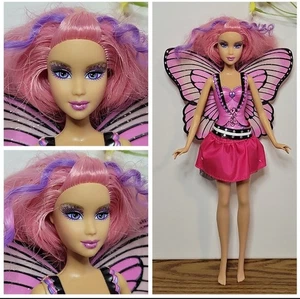 Mattel Barbie Mariposa Rayna Fairy Butterfly Doll Pink Hair Beautiful  - Afbeelding 1 van 21