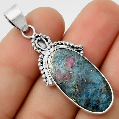 Natural Ruby In Kyanite 925 Sterling Silver Pendant Jewelry P-1092 - Image 1 of 4
