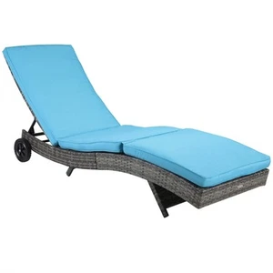 Folding Lounge Chair for Beach Outdoor Use Lightweight Durable - Picture 1 of 7