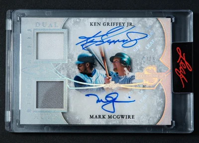 Parche usado Leaf Spectacular Ken Griffey Jr Mark McGwire 2025 juego automático 6/15 Foto 1 de 2