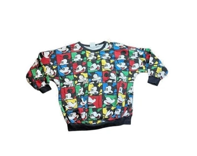 Sudadera De Colección Disney Mickey Mouse Cuello Redondo Para Mujer Talla Mediana AOP JG Gancho Foto 1 de 4