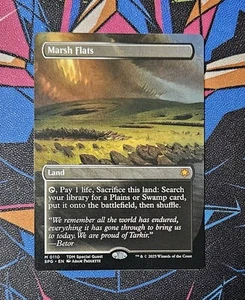 Marsh Flats NM Borderless MTG Special Guests Tarkir Dragonstorm Unplayed Magic - Picture 1 of 1