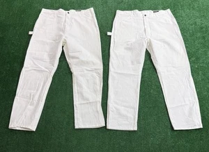 Lot Of 2 Dickies White Utility Pants Painter Workwear Mens 40x32 New NWT - Picture 1 of 3