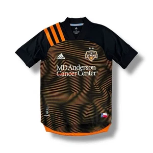 Adidas Authentic Houston Dynamo Black Soccer Jersey Mens Small • MINT CONDITION - Picture 1 of 6