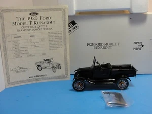 Danbury Mint 1925 Ford Model T Runabout Camioneta Negro Diecast 1:24 Escala Box - Imagen 1 de 9