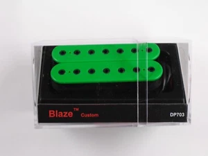 Puente Humbucker DiMarzio Blaze personalizado de 7 cuerdas verde con postes negros DP 703 - Imagen 1 de 1