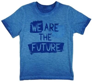 Jungen blau We Are The Future Brusttasche Baumwolle T-Shirt Oberteil 3 bis 9 Jahre - Bild 1 von 2