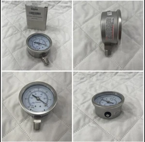 New Hydraulic Air Pressure Gauge G25-SDV-4LS -0 To -100 Kpa PSI 2.5" Face 1/4 - Picture 1 of 6