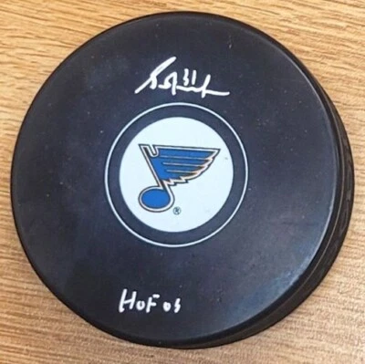 Disco de hockey firmado GRANT FUHR "HOF 03" St. Louis Blues JSA Witness holograma Foto 1 de 2