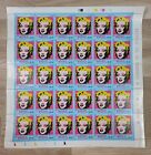 New Marilyn Monroe Andy Warhol 30 Stamp Sheet Board