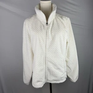 NWT Free Country Women's Plush Butter Pile Soft & Cozy Jacket L White - Picture 1 of 13