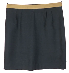 SK16222- ANN TAYLOR LOFT Womens 70% Wool Straight Pencil Skirt Charcoal Brown 12 - Picture 1 of 8