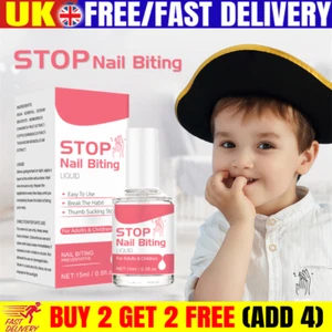 Stop Nail Biting Stuff Anti Nail Biting Polish Stop Thumb or Finger Sucking NEW - Picture 1 of 7