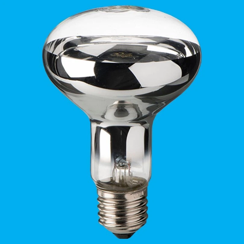 2x 60W R63 Clear Dimmable Reflector Incandescent Spot Light Bulbs E27 Heat Lamp - image 1 of 1