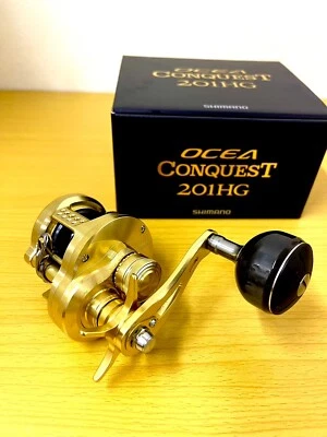 Shimano OCEA Conquest 201HG Left Baitcast Reel - Image 1 of 4